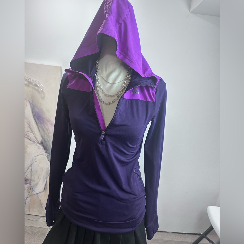 adidas Purple Hooded Top